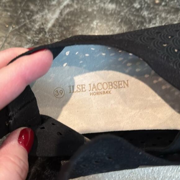 Ilse Jacobson Hornbak Black Slip On Loafers Size 39 - Picture 7 of 7